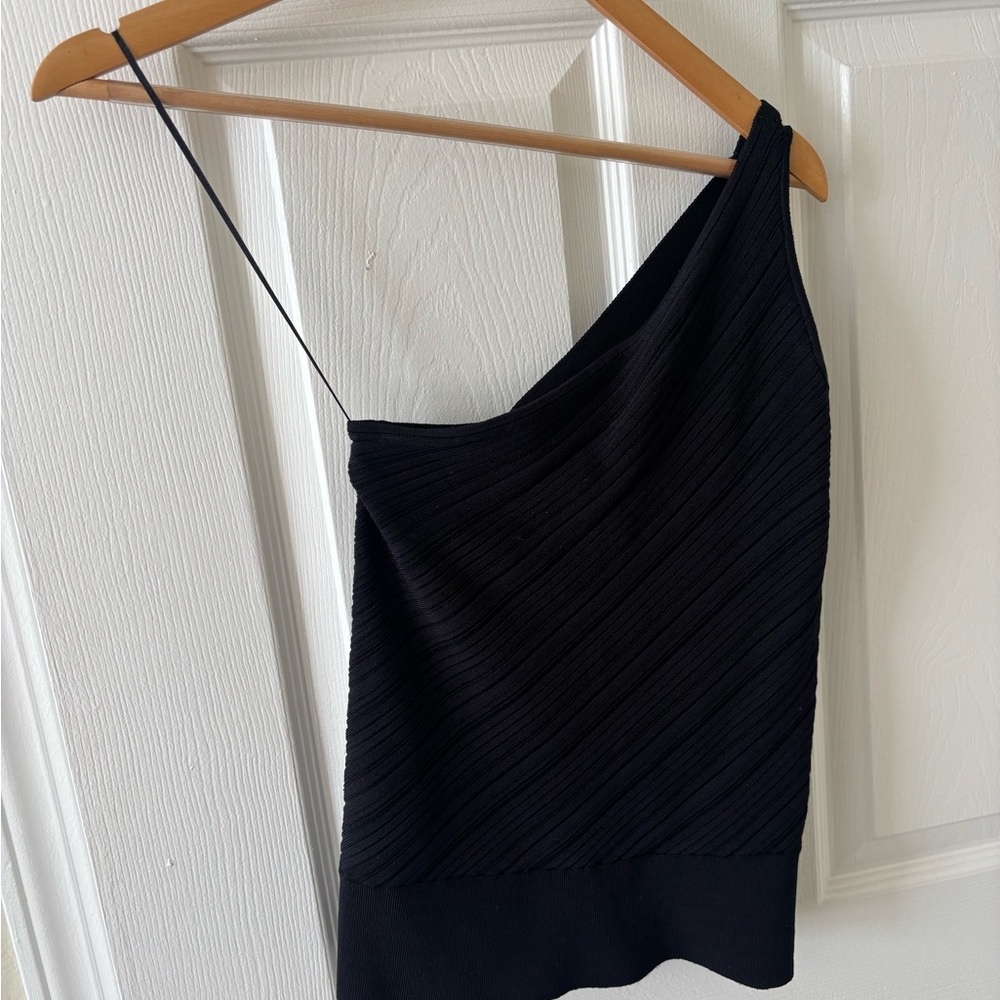 Banana Republic Black One-Shoulder Top